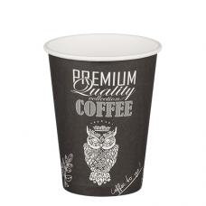 Бумажный стакан однослойный черный 350 мл