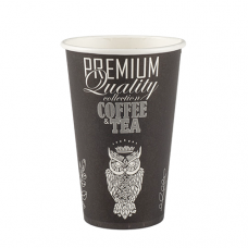 Бумажный стакан однослойный черный 450 мл
